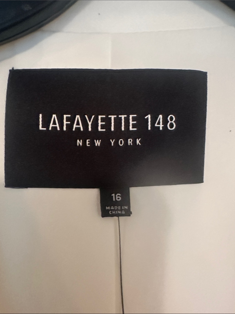 Lafayette 148 New York Cream Belted Wrap Blazer - Picture 4 of 8